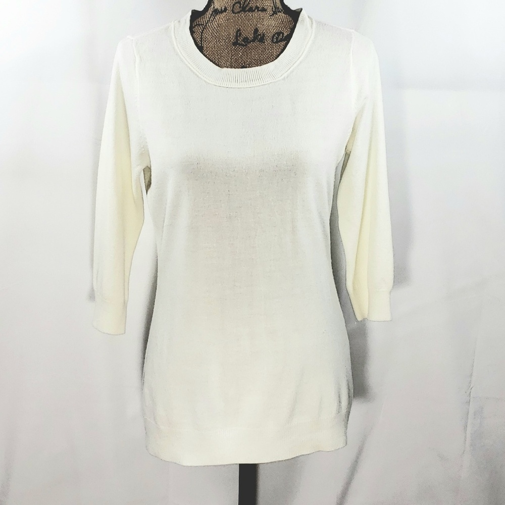 New York & Co. Cream crew neck sweater size Medium